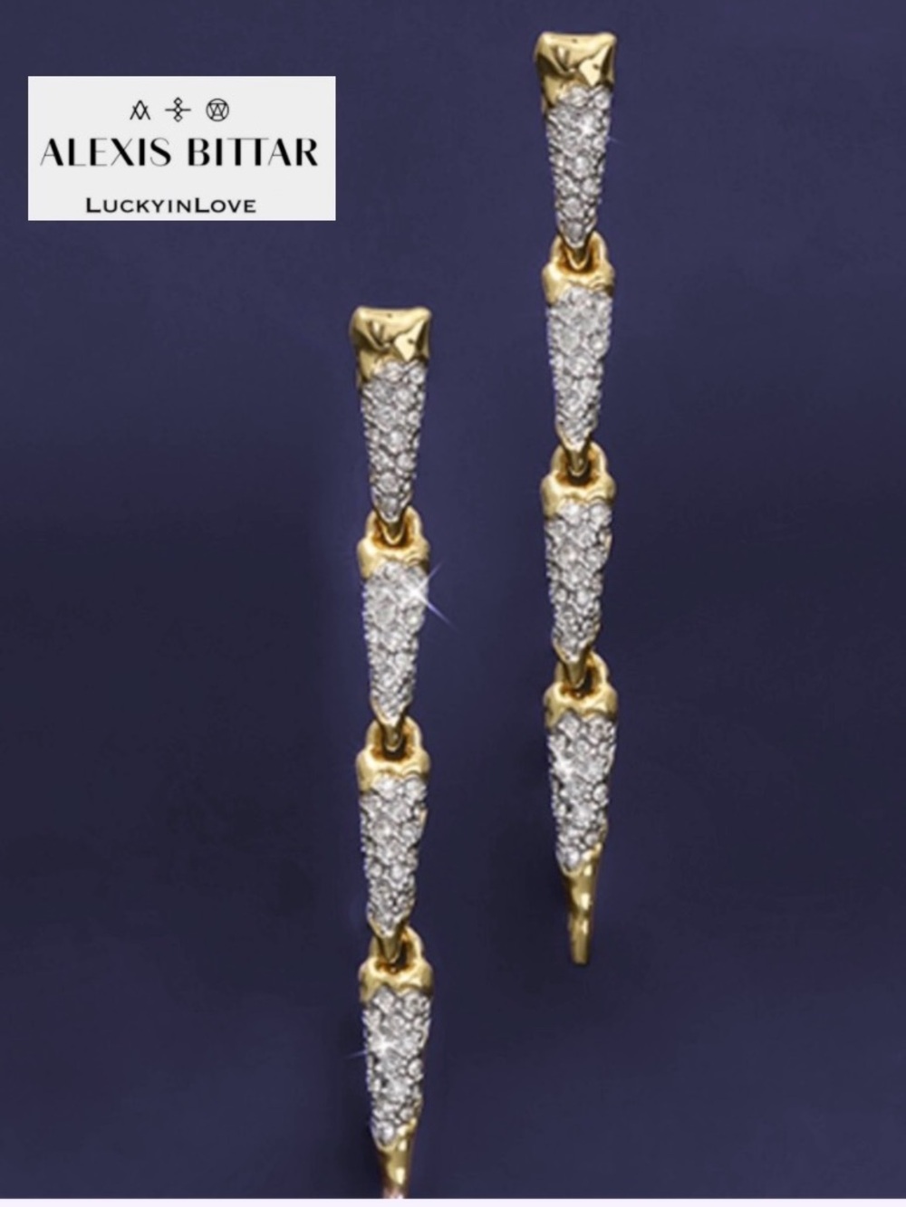 ALEXIS BITTAR • Solanales Crystal 4 Spear Link Earrings